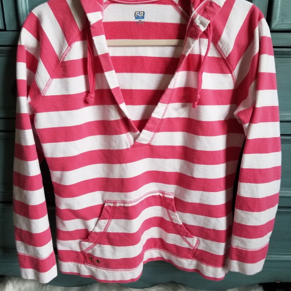 ST. JOHN'S BAY CORAL WITH WHITE STRIPES JACKET